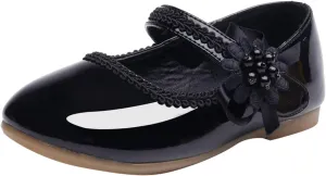 Toddler Girls Dress Shoes Mary Jane Ballet Flats Flower Girl School Party Wedding Shoes with Mary Jane Shoes Girls