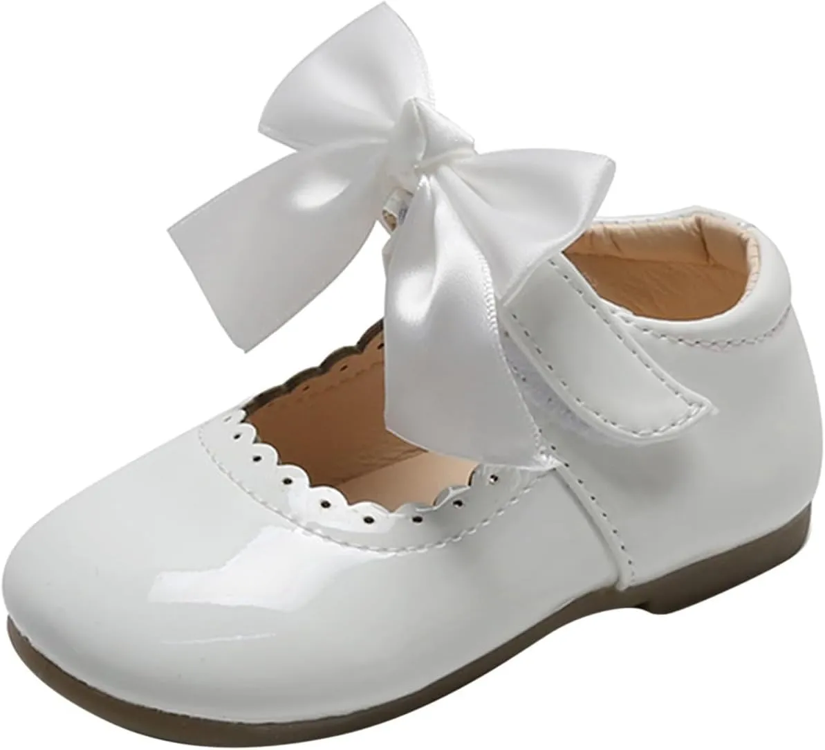 Toddler Little Girls Party Dress Shoes Slip On Mary Jane Ballerina Flats Flower Kid Shoes for School Wedding