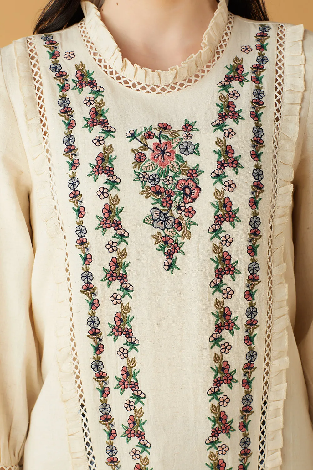 White Exquisite Embroidered Blouse