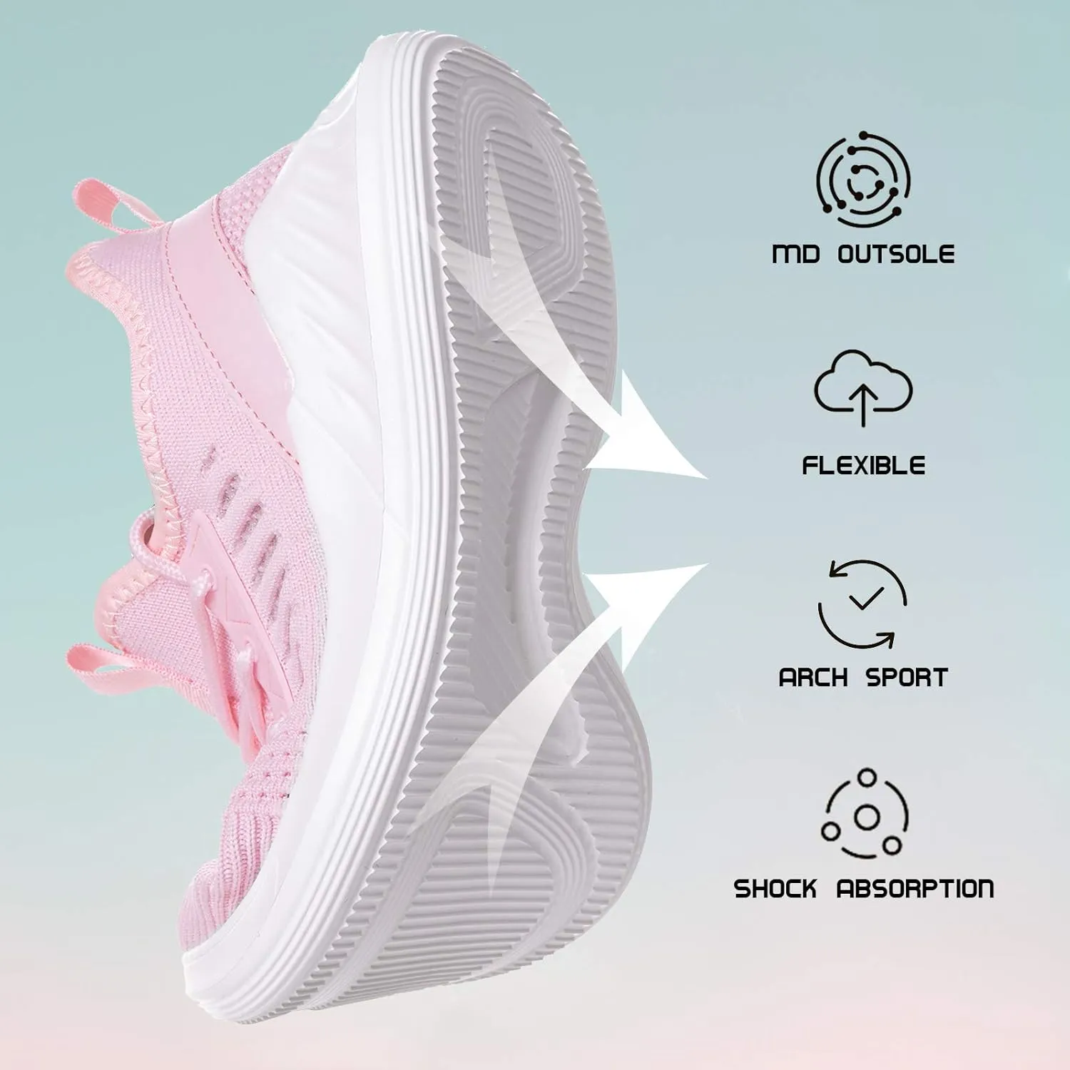 Women's Breathable Running Shoes  Lightweight, Comfortable Sneakers for Walking & Workouts