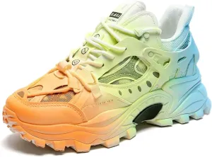 Women's Chunky Platform Sneakers 5cm Height Increase Comfortable Walking Shoes Travel & Gift