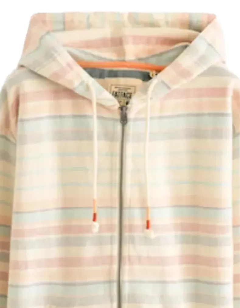 Womens Long Sleeve Textured Zip Through Hoodie in Multi Rainbow (IMPERFECT)