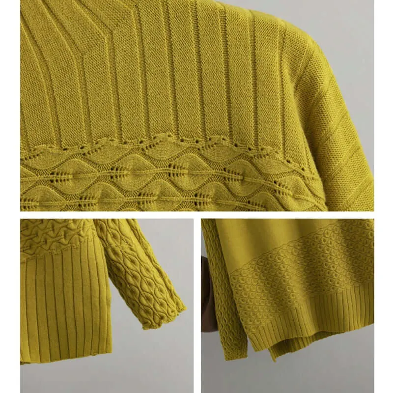 Women's Soft Knitted High Collar Sweater