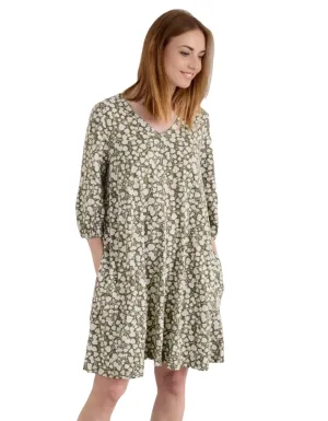 Women's Wave Wing 3/4 Sleeve Jersey Dress in Green