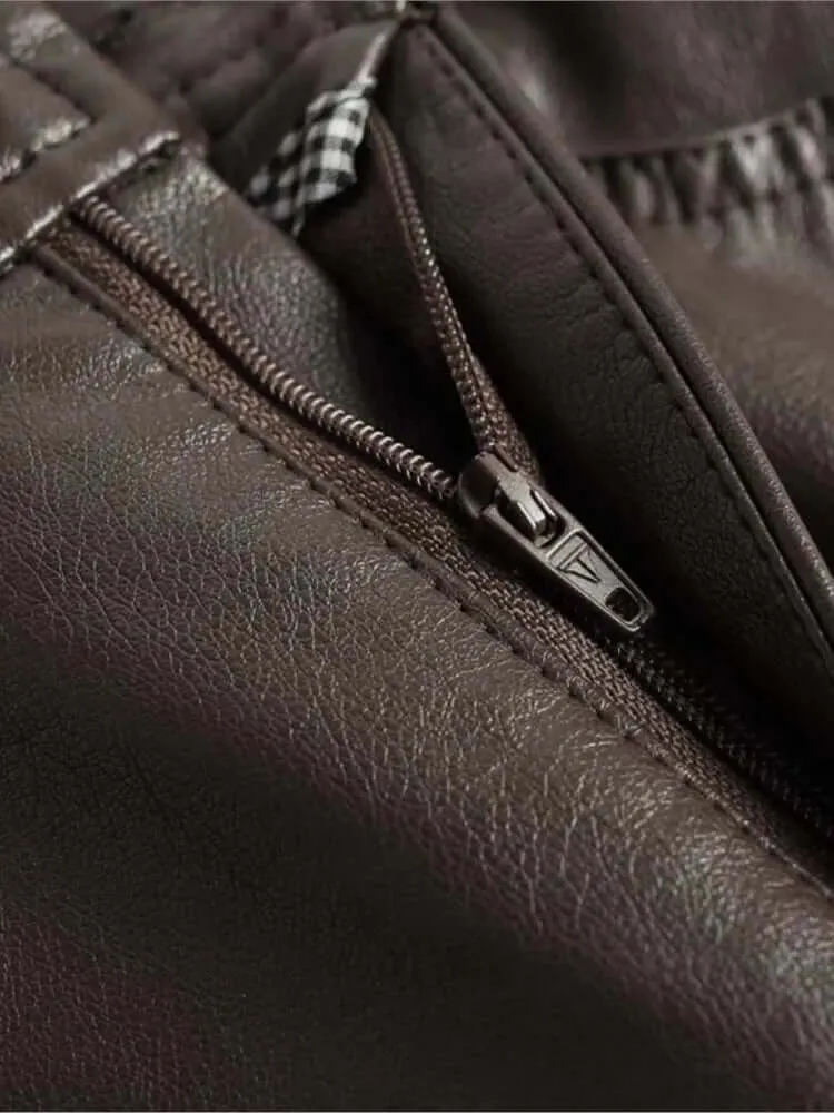 Women's Wide Leg Leather Look Trousers