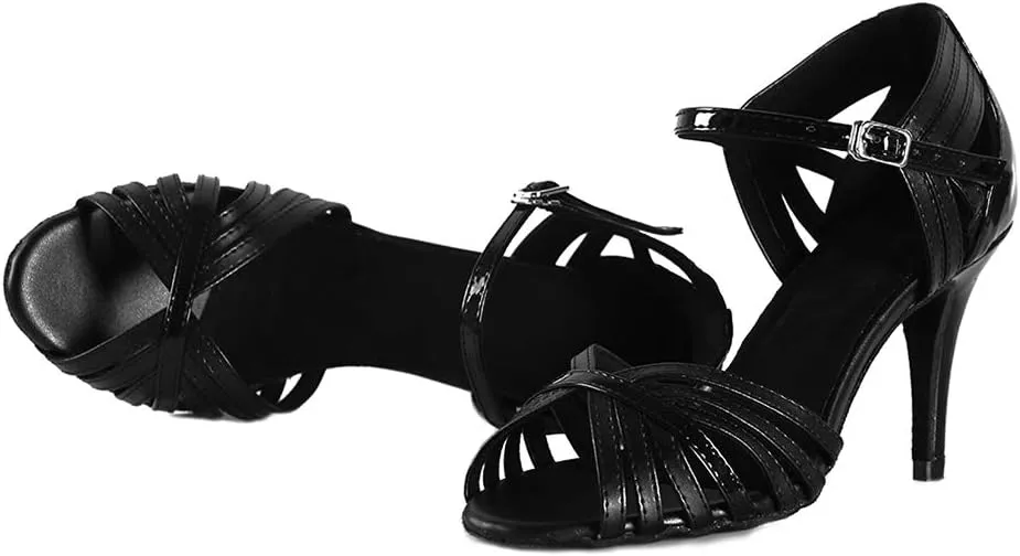 YKXLM Ballroom Dance Shoes for Women Latin Salsa Party Tango Wedding Performance Shoes,L035