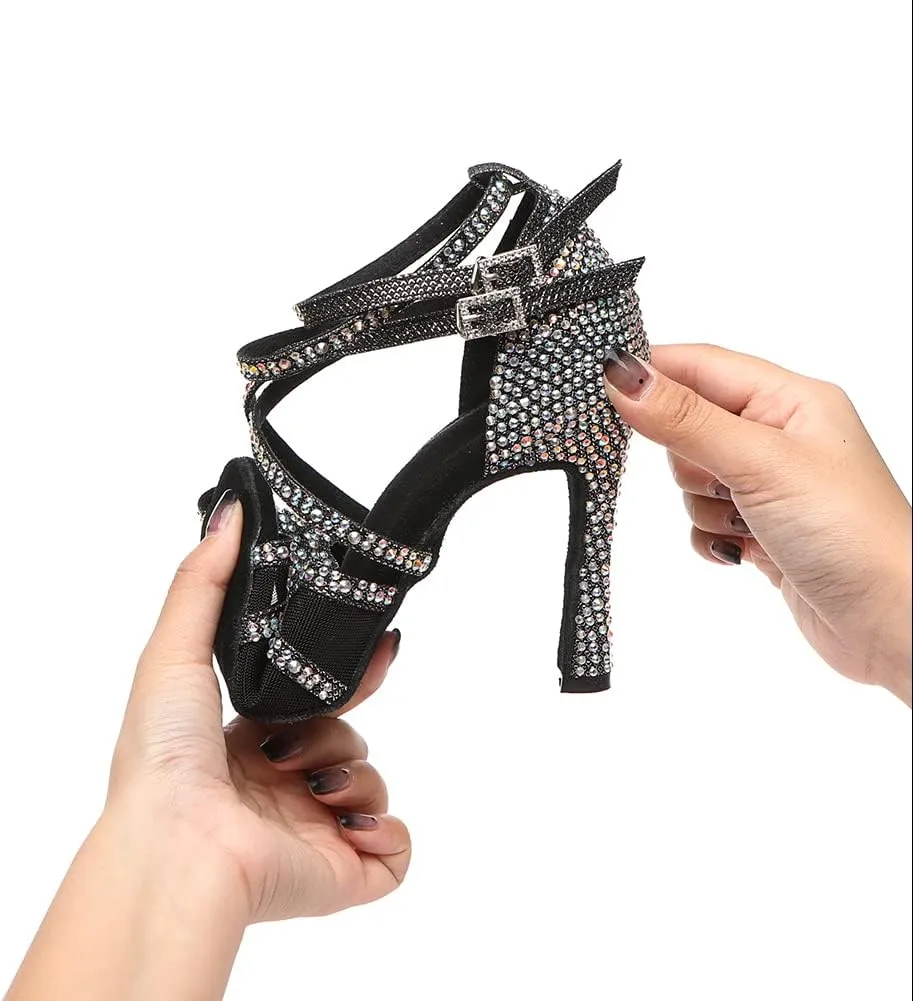 YKXLM Ballroom Dance Shoes Professional for Women Latin Salsa Practice Dance Shoes