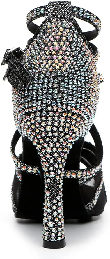 YKXLM Ballroom Dance Shoes Professional for Women Latin Salsa Practice Dance Shoes