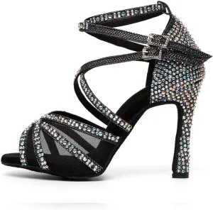 YKXLM Ballroom Dance Shoes Professional for Women Latin Salsa Practice Dance Shoes