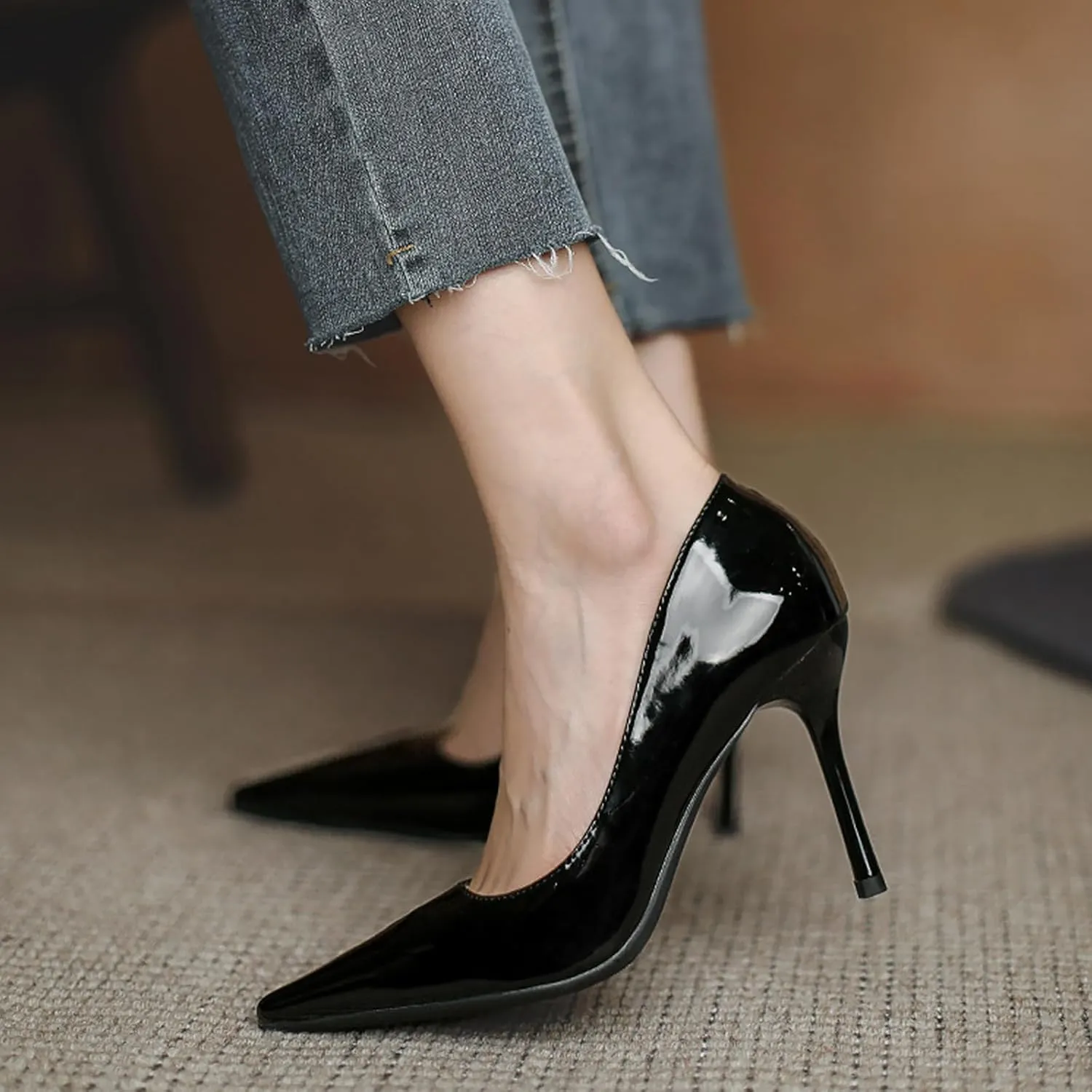 YKXLM Cloesd Toe Shoes Latin Dance Heel for Women Ballroom Dance Shoes,787