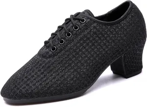 YKXLM Closed Toe Ballroom Dance Shoes Gliter Shoes for Dancing Practice,306