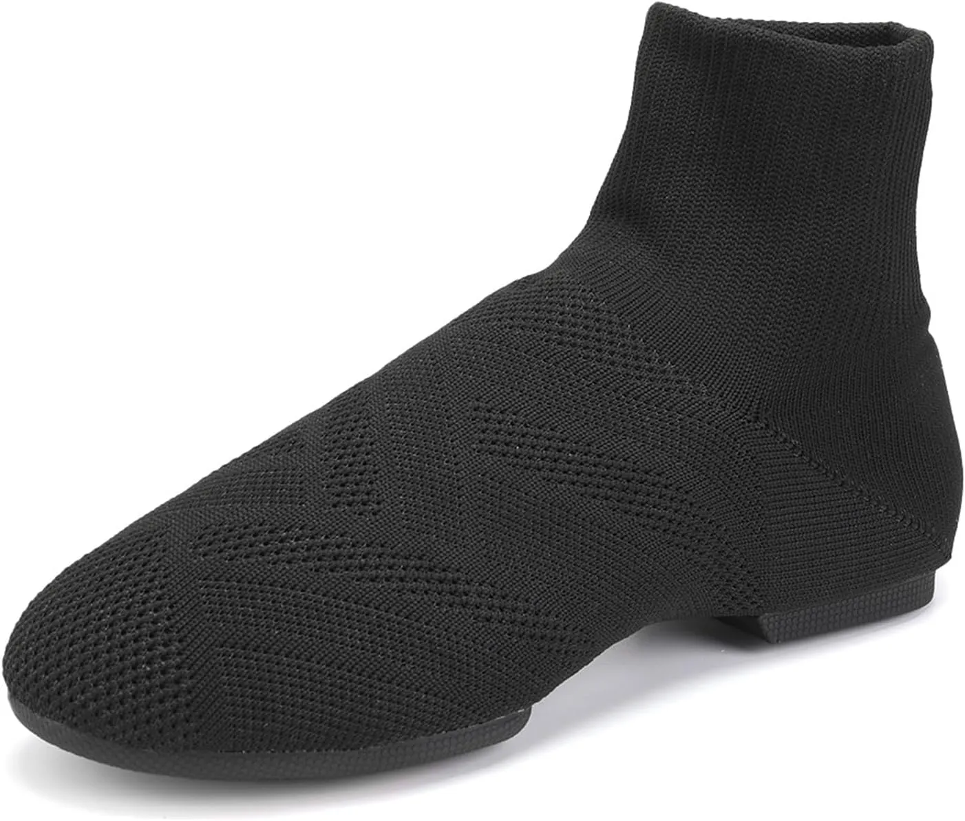 YKXLM Women Standard Practice Social Dance Sneaker Beginner Dance Practice Shoes for Women Low Heel Ballroom,Black,1" Heel,6 US