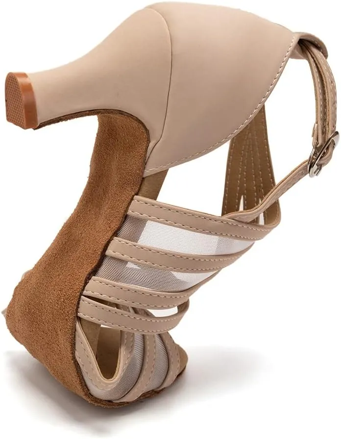 YKXLM Women's Professional Latin Dance Shoes Salsa Ballroom Wedding Dancing Shoes Model 027