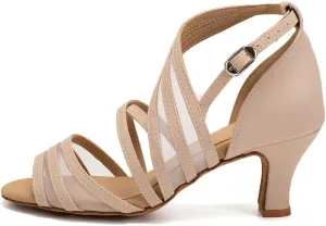 YKXLM Women's Professional Latin Dance Shoes Salsa Ballroom Wedding Dancing Shoes Model 027